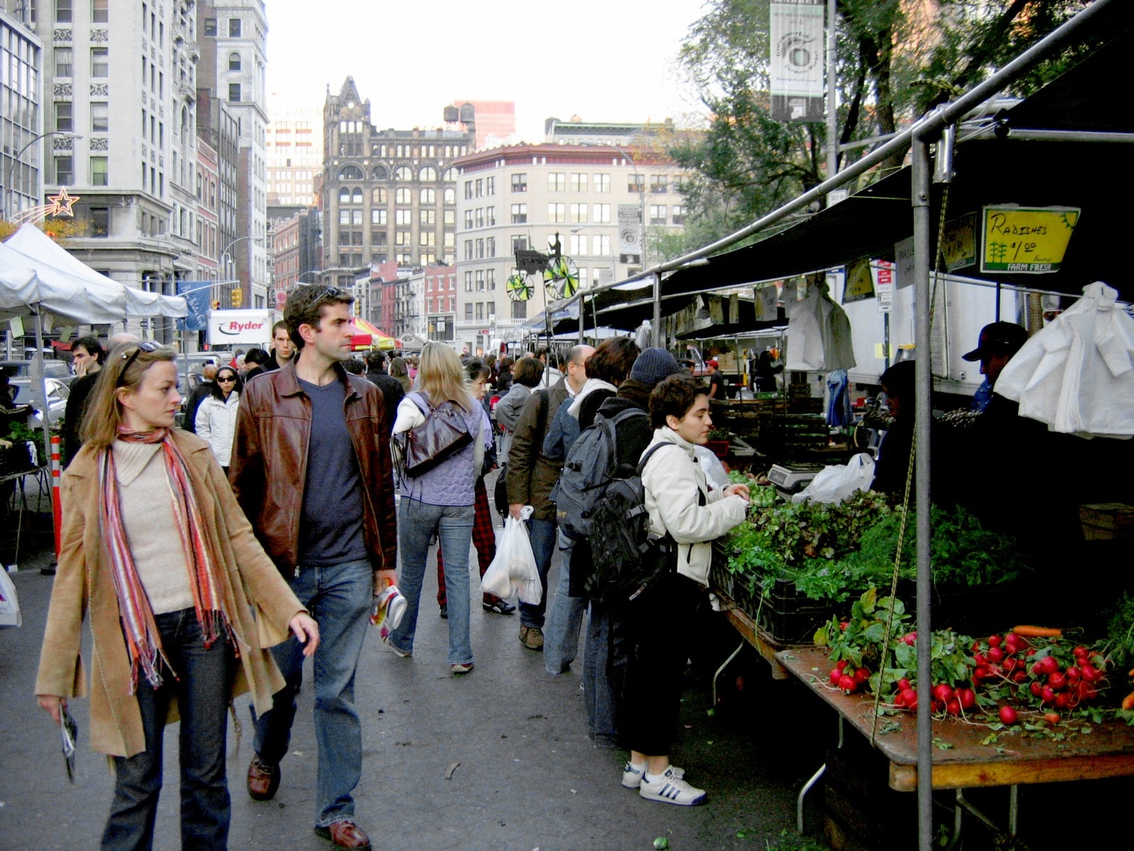 Union Square Greenmarket stalls