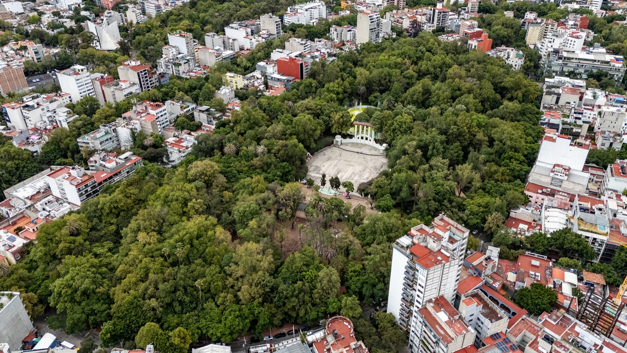 Parque Mexico from above